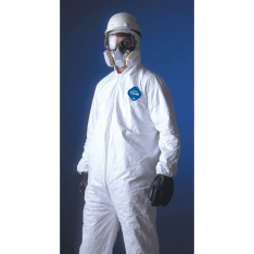 DUPONT D13398175, DUPONT TYVEK COVERALL ZIP FT- HD ELAS WRIST & AN